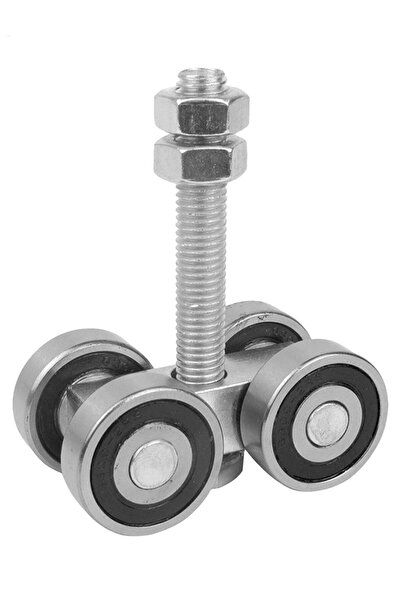 Choice بكرات باب الحظيرة الفضية، مجموعة عربة بأربع عجلات، بكرة باب منزلق شديد...