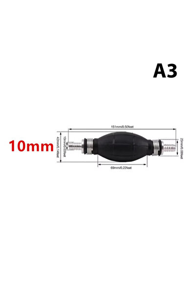Choice مضخة وقود يدوية 10 مم، 6 مم/8 مم/10 مم/12 مم، خرطوم ألومنيوم، مضخة يدو...