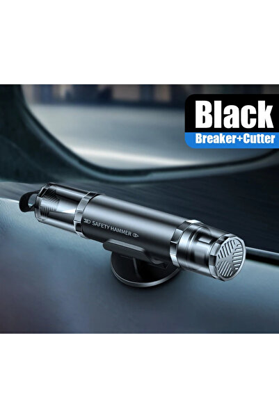 Choice Black Window Glass Breaker 2-in-1 Car Safety Hammer Seat Belt Cutter H...
