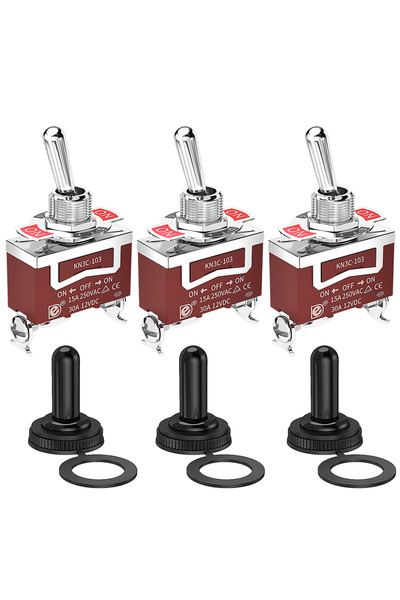 Choice مفتاح تبديل مقاوم للماء ثلاثي الأوضاع (تشغيل-إيقاف-تشغيل) بثلاثة أطراف...