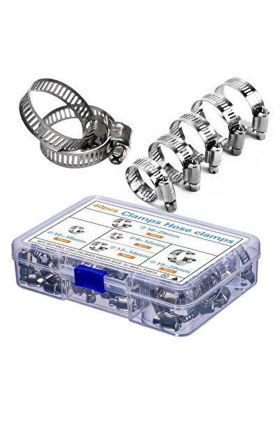 Choice Kagu40B 40pcs hose clamps worm gear hose clamps, 5 sizes of hose clamp...