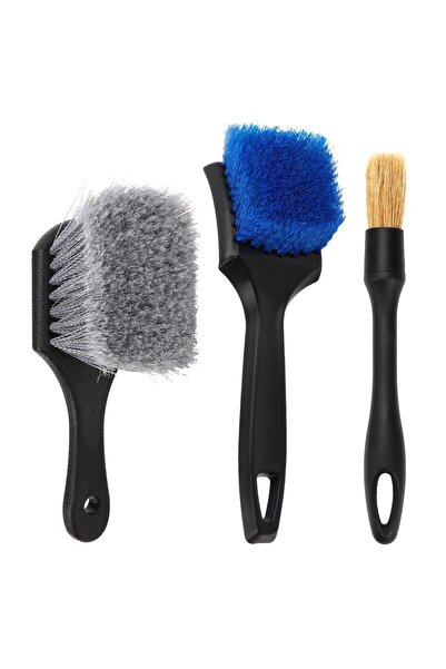 Choice 3Pcs 3Pcs Premium Car Wheel & Tire Cleaning Brush Kit, Soft Bristle Ri...