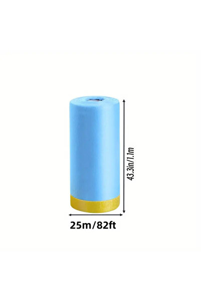 Choice 1.1M 25M 1PCS Pre-Taped Masking Film Plastic Sheeting Automotive Washi...