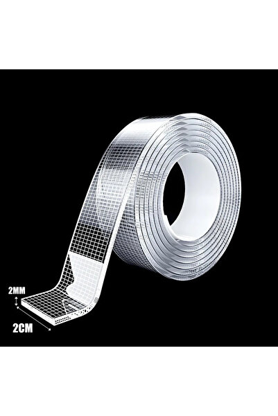 Choice4 لفة واحدة (5 أمتار) من شرائط لاصقة شفافة شديدة التحمل ذات وجهين بتقني...