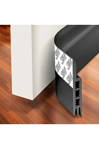 Choice مانع تسرب الهواء من السيليكون الأسود للأبواب، مانع تسرب الهواء أسفل ال...