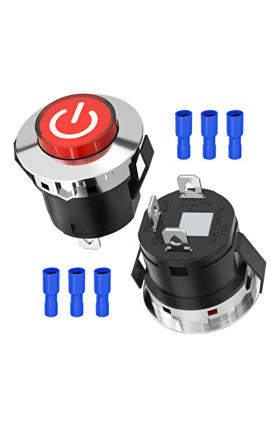 Choice Red LED 2PCS 12V Key Start Power Switch Children Car Replacement Part ...