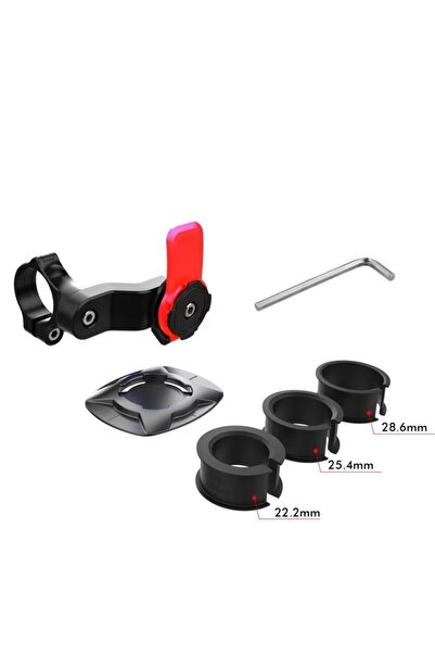 Choice حامل هاتف عالمي أحمر اللون للدراجات النارية والهوائية، مزود بكأس شفط ق...