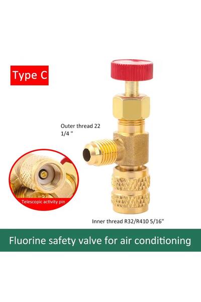 choice2 محول غاز التبريد R410A R22 لمكيفات السيارات، صمام أمان سائل، إصلاح مك...