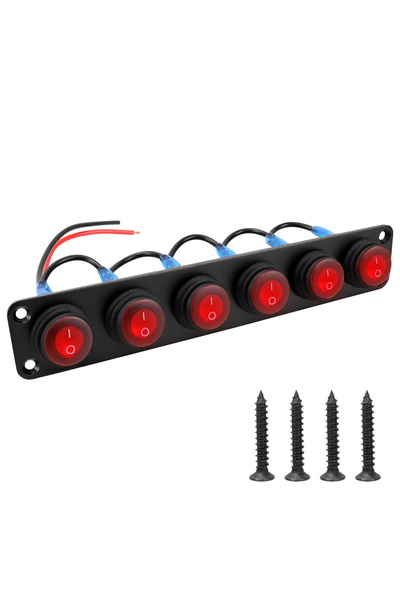 Choice لوحة مفاتيح Nilight CP-5533-06، من 1 إلى 6 مفاتيح تبديل، 12 فولت، مقاو...