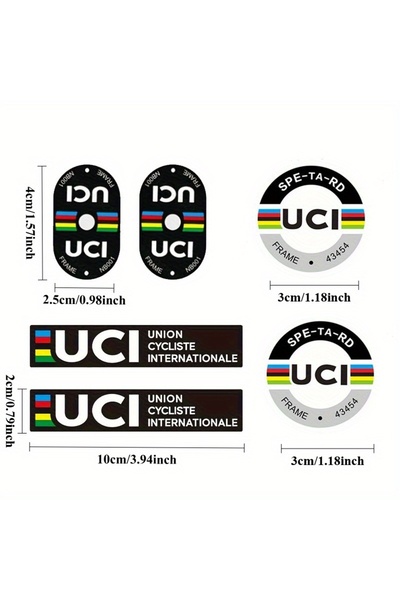 Choice black 1SET "UCI Cycling Federation" Sticker Set-Authentic Cycling Org ...