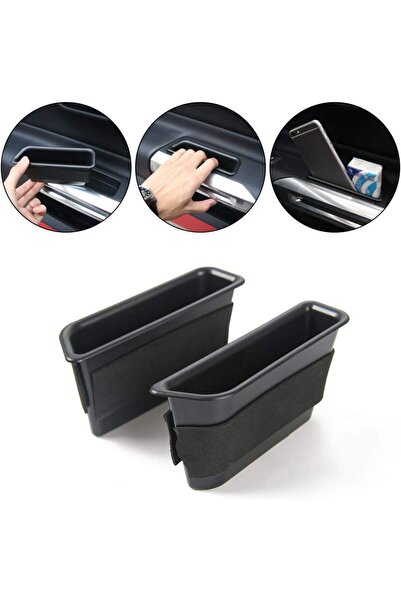 Choice صندوق تخزين جانبي لباب السيارة (قطعتان)، جيب للمقبض، مسند ذراع، حاوية ...