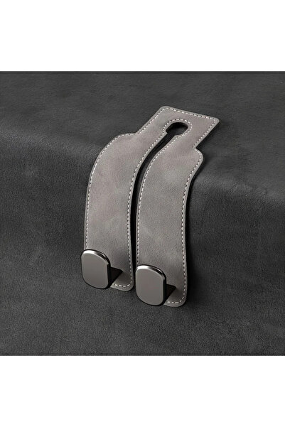 Choice خطاف أسود لحقيبة اليد يُعلق على مسند الرأس - مصنوع من جلد الفاخر والبل...