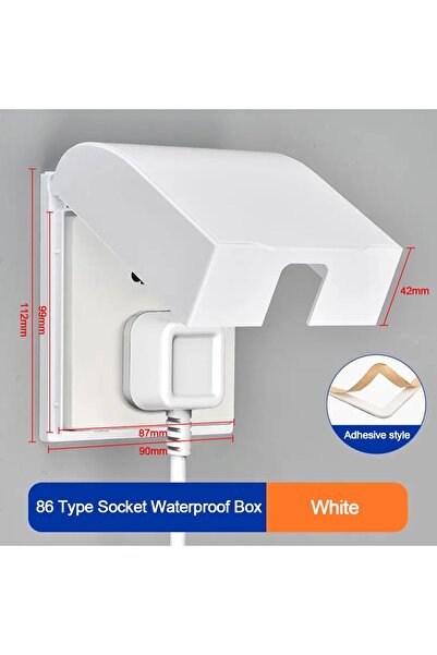 Choice غطاء حماية أبيض مثبت على الحائط، بلاستيكي، مقبس من النوع 86، مقاوم للم...