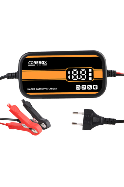 Choice EU Black Orange For Car/RV/ATV/Boat with LCD Display 12V 2A Automatic ...