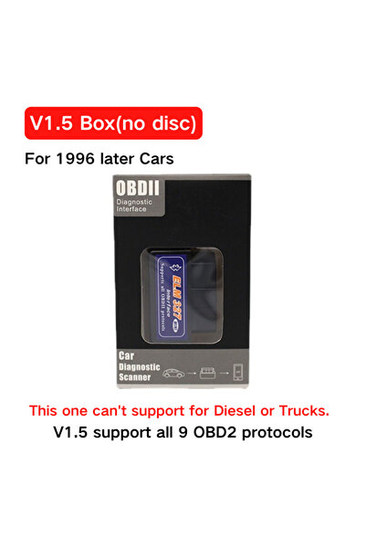 Choice جهاز فحص أعطال السيارات المحمول بتقنية بلوتوث 5.1 ELM327 V2.1/V1.5 OBD...