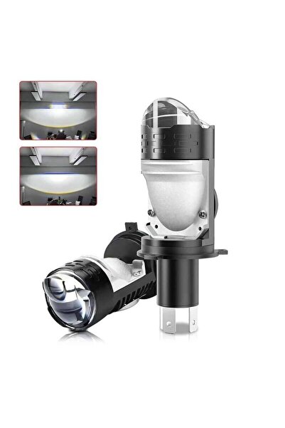 Choice قطعة واحدة - مصباح أمامي LED H4 بعدسة بروجكتور H4 للسيارات والدراجات ا...