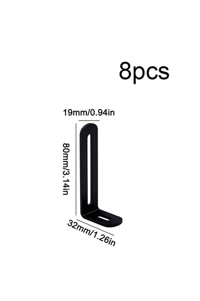 Choice 8 قطع من دعامات الزاوية القابلة للتعديل المصنوعة من الفولاذ المقاوم لل...