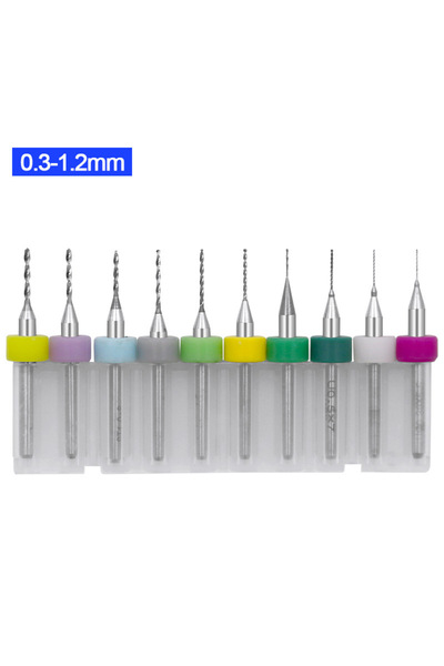 Choice 0.3-1.2MM PCB Tungsten Carbide Micro Drill Bits Set for Engraving Ambe...