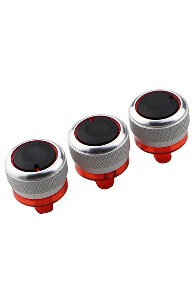 Choice مقبض مكيف هواء فضي اللون، 3 قطع، مناسب لسيارات بيجو 206 و207 (موديلات ...