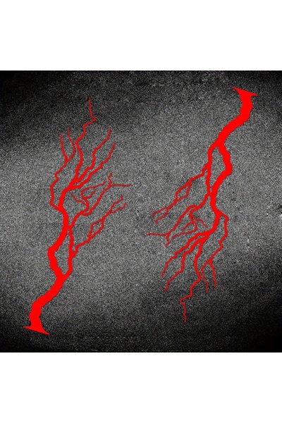 choice2 22x7.65CM YDSD-Red 1Pair Creative Lightning Motorcycle Stickers for D...