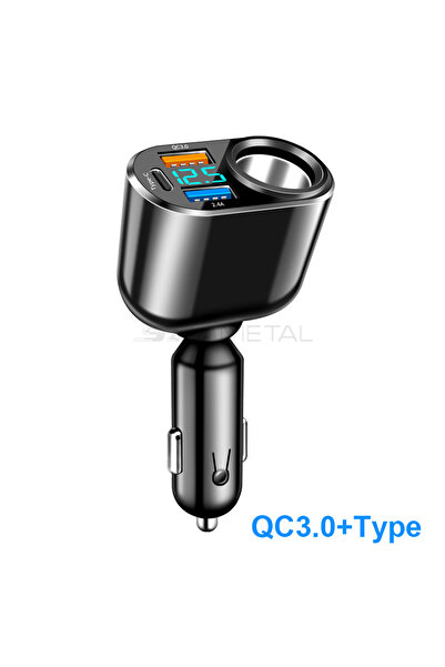 Choice1 محول ولاعة سجائر للسيارة من النوع C بتقنية QC3.0 من SEAMETAL، شاحن ها...