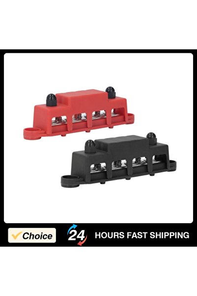 Choice قطعتان من قضبان توزيع الطاقة السوداء 48 فولت 250 أمبير، برغي M8، 4 أطر...