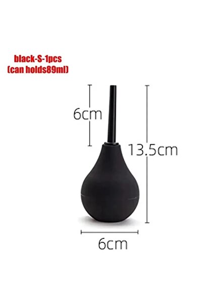 Choice7 black-S-1pcs Portable Small Capacity Bidet Cleaner Enema Syringe Rect...