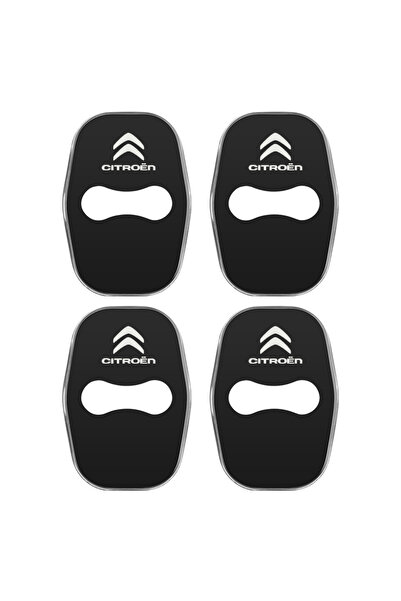 Choice غطاء قفل باب السيارة المعدني الأسود لسيارات سيتروين C4، C3-XR، C5 إيرك...