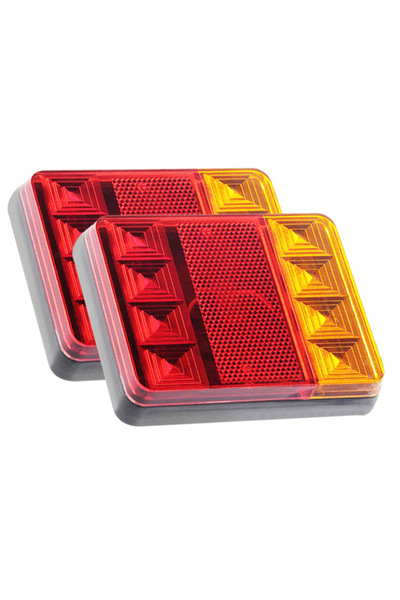 Choice 2pcs 2Pcs 12V Car LED Tail Light Rear Lamps 8Led Pair Boat Trailer Rea...