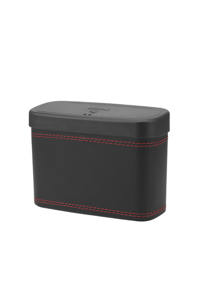 Choice صندوق تخزين متعدد الوظائف للسيارة، أسود اللون، مصنوع من جلد البولي يور...