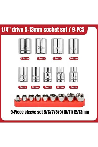 Choice مجموعة مفاتيح ربط بمقبس 5-13 مم (1/4 بوصة) 
أدوات إصلاح الدراجات النار...