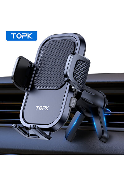 Choice حامل هاتف للسيارة من TOPK، أسود اللون، يُثبّت على فتحة التهوية، متوافق...