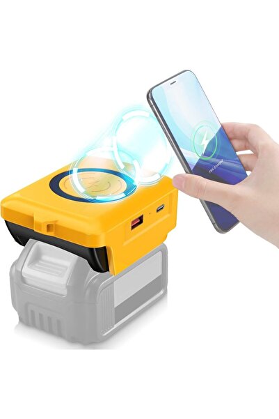 Choice شاحن لاسلكي للهواتف من ديوالت، يعمل ببطارية ليثيوم أيون 20 فولت، مزود ...