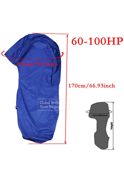 Choice غطاء محرك خارجي كامل للقوارب بقوة 60-100 حصان 420D 6-225 حصان، مقاوم ل...