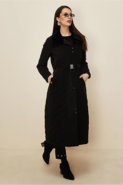 Alvina Belted Quilted Coat 90634