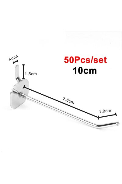 Choice 10cm long 50Pcs Shop Pegboard Hook Single Peg Supermarket Shelf Displa...