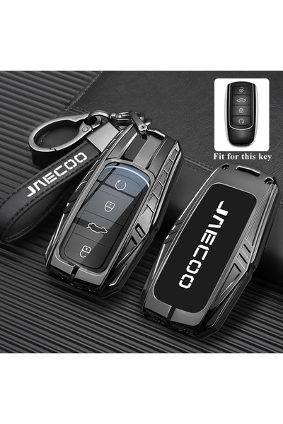 Choice6 حافظة مفاتيح سيارة من سبائك الزنك الأسود من طراز JAECOO 1، متوافقة مع...