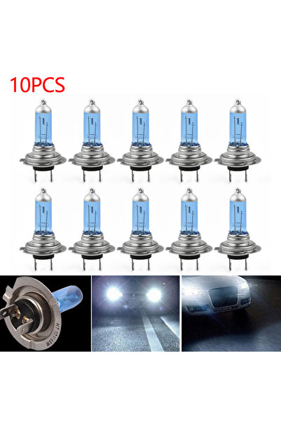 Choice ١٠ مصابيح هالوجين فائقة السطوع H7 ١٢ فولت ٥٥ واط زينون أبيض ٦٠٠٠ كلفن ...