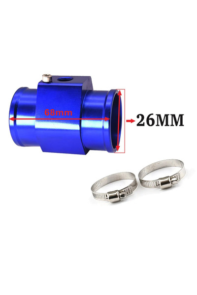 Choice15 26mm-BU 26MM-40MM Blue & Black Aluminium Water Temp Gauge Radiator T...