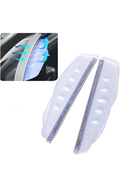 Choice مرآة الرؤية الخلفية للسيارة من ألياف الكربون الشفافة، قطعتان، واقي من ...