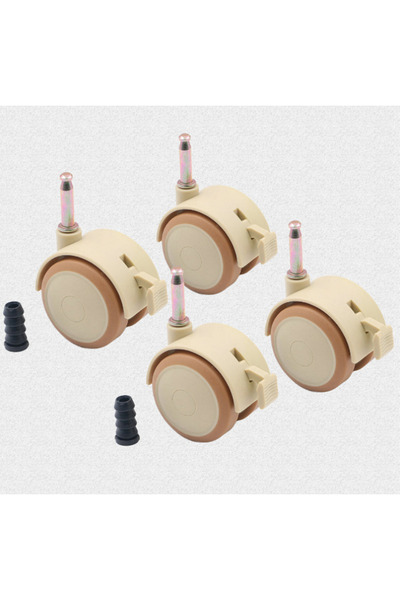 Choice عجلات سرير أطفال بيج اللون، 4 قطع، قابلة للطي، ملحقات عيادة الأطفال، ع...