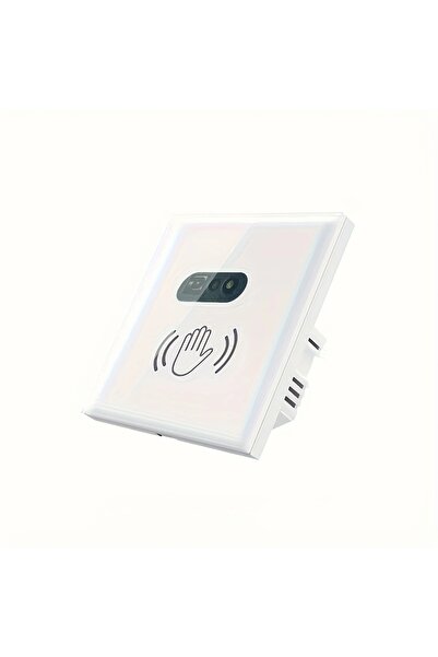 Choice مفتاح إضاءة جداري أبيض اللون، قطعة واحدة، يعمل بالأشعة تحت الحمراء، لا...