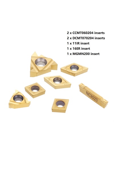 Choice 7pcs CCMT060204 11IR 16ER MGMN200 DCMT070204 Internal Turning Tool Car...
