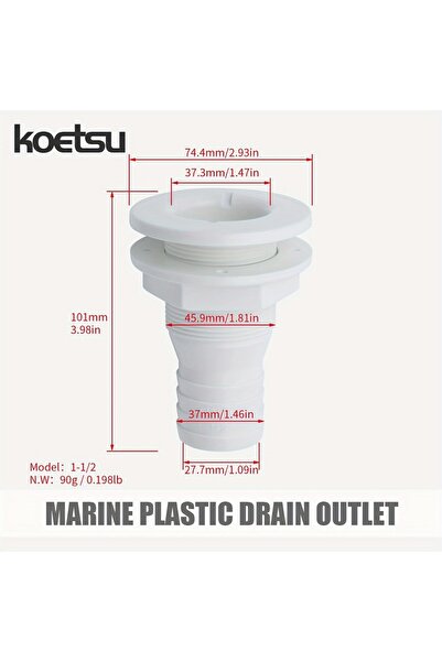 Choice أنبوب تصريف مياه بحري بلاستيكي أبيض من سكاي بلو كويتسو، مناسب للحمامات...