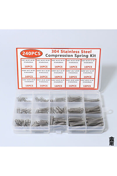 Choice مجموعة متنوعة من نوابض الضغط مكونة من 240 قطعة بـ 15 حجمًا، نوابض صغير...