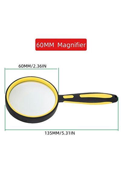 Choice YELLOW60 5X Magnifying Glass For Reading Handheld Portable Book Magnif...