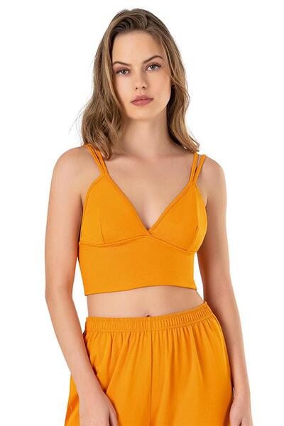 OBJE Women's Orange Cotton Crop