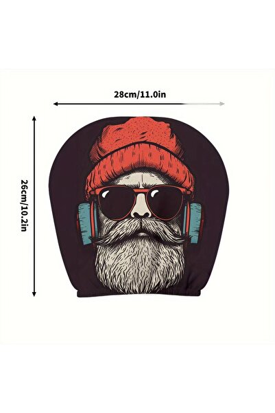 Choice واقي رأس مقعد السيارة C قطعتين، مقاس عالمي، مطبوع على الوجهين، بتصميم ...