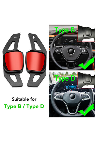 Choice black Aluminum Car Steering Wheel Shift Paddle Extension for VW Golf 8...