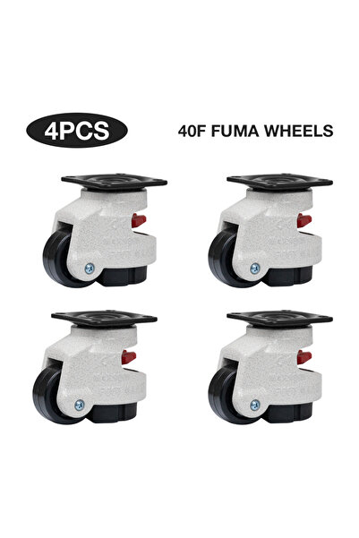 Choice 4 عجلات فوما 40F متينة للتسوية، سعة تحميل 100 كجم، عجلات دوارة 360 درج...